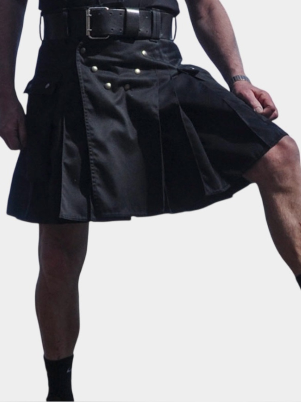 Utilikilts Original Classic Kilt Black Cargo Utility Men 37